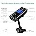 Bluetooth FM Transmitter for Car, Wireless in-Car Radio Adapter, Hands-Free Car Kit with USB Car Charger, Supports Aux Port/Micro SD Card/U-Disk MP3 Player