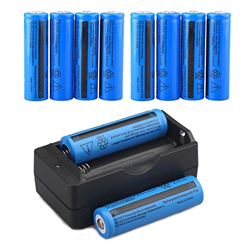 10pc 5000mah 3.7v 18650 li-ion battery rechargeable 186…