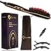 Hair Straightener Brush by Sara Mor: Heated Gold Detangle Comb for Straightening, Infused with Anion, Rapid Heating Ceramic Plates, and Thermal Insulation Tips plus Free Travel Bag and 2 Hair Clips
