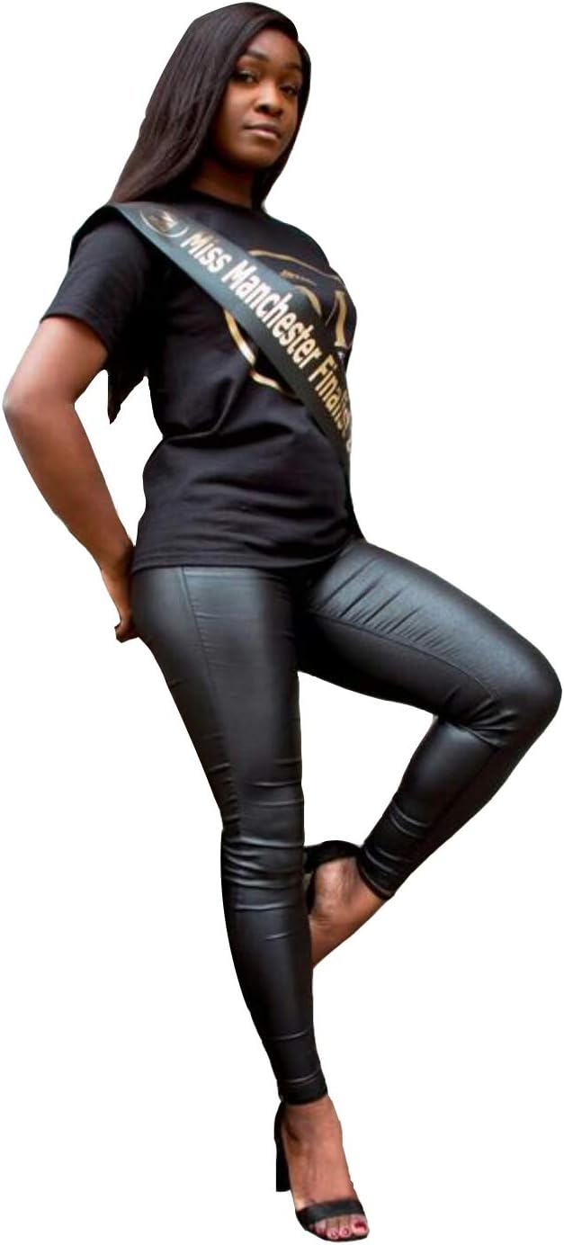 Sexy Women Ladies Clubbing Plain Faux Leather Shinny Wet Look Tights Stretchy High Waist Leggings Disco Pants