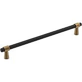 Amerock | Cabinet Pull | Matte Black/Champagne Bronze | 8-13/16 inch (224 mm) Center-to-Center | Mergence | 1 Pack | Drawer P