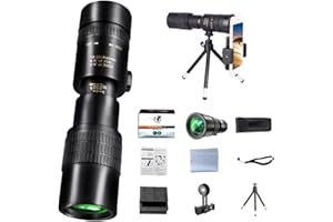 Night Vision Zoom 10-300 Monocular Telescope, Night Vision Monoculars, Zoom Len Attachment for iPhone Android, Star Scope Tel