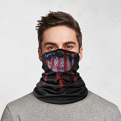 n a Seamless Face Cover Bandana Neck Gaiter Scarf Face Protection Magic Scarf Headwear for Outdoors, Festivals, Sports (Skull)