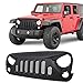 Front Matte Black Gladiator Grille Grid Grill with Mesh Insert For Jeep Wrangler JK JKU Rubicon Sahara Sport X Unlimited 2007-2018