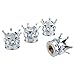 Bling Car Decor Princess Crown Tire Air Valve Stem Caps, Crystal Crown Car Decoration for Auto Tire/Wheel, Bling Car Accessories for Women, Rhinestone Car Bling Accessory (Crown)