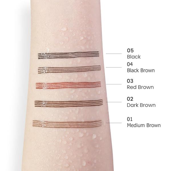 EVPCT 2PCS MEDIUM BROWN MAGIC MICROBLADING EYEBROW CONTOURING PEN PENCIL, 4 TIPPED PRECISE EYE BROW CONTOURING PEN WITH SPONGE MICRO-FORK TIPS APPLICATOR, CREATES NATURAL LOOKING BROWS EYEBROW
