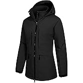 GEMYSE Women's Ski Jacket Waterproof Winter Snow Coat Warm Hooded Windbreaker Snowboarding Windproof Rain Jacket