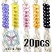 QY 20PCS Bright Colors Beads Barrettes Spiral Coil Hairholders for Ladies by Quality Yes