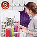 Clorso Hanging Closet Organizer and Wrapping Paper Storage for 40 Inch Gift Wrap Rolls and Gift Bags Plus Door Hook and Stickers