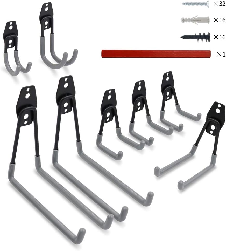 Garage Hooks, NOTSEK Ladder Hooks Hanger for Garage Steel Utility Hooks
