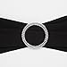 Anself 50PCS Wedding Elastic Spandex Chair Cover Sashes Bows Elastic Chair Bands with Buckle for Party Hotel Event Decorations