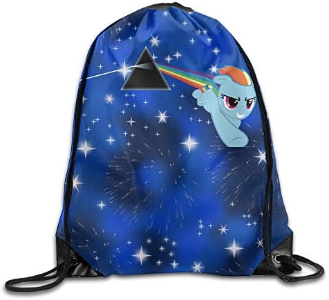FFuture Rainbow Dash Pink Floyd Gym Drawstring Backpack Sport Bag