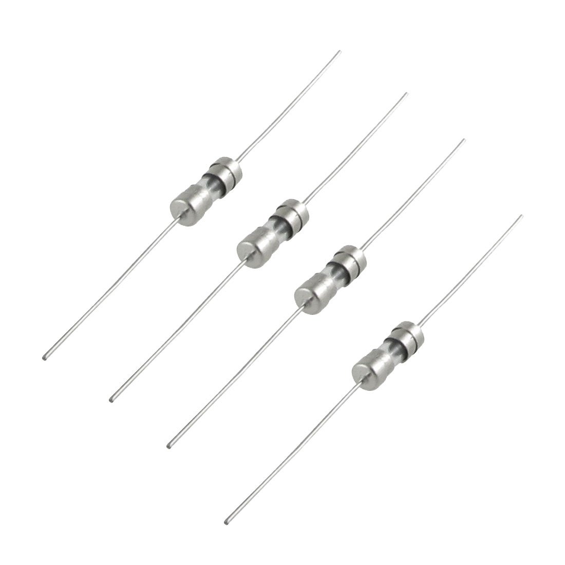 sourcingmap 10Pcs 250V 5A Through Hole 3.6 X 10mm Fast Acting Axial Glass Fuse