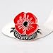 Red Lest We Forget Poppy Brooch Pins Broach For Hero Soldier Remembrance day Gifts