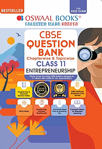 Oswaal CBSE Question Bank Class 11 Entrepreneurship Book Chapterwise & Topicwise (For 2022 Exam) Oswaal CBSE Question Bank Class 11 Entrepreneurship Book Chapterwise & Topicwise (For 2022 Exam)