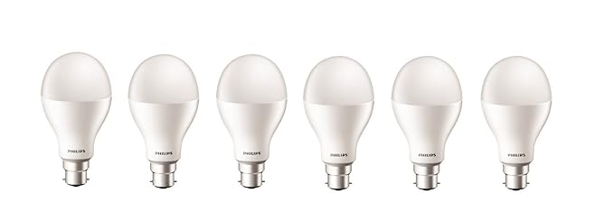 Philips Stellar Bright Base B22 20-Watt LED Bulb (Pack of 6, Cool Day Light)