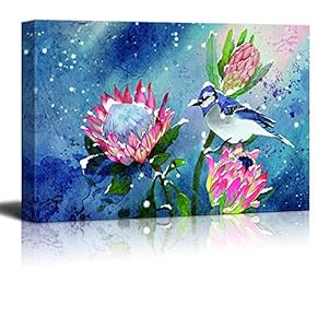 Canvas Wall Art Beautiful Abstract Flowers...