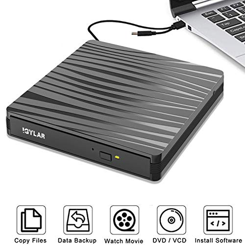 External CD DVD Drive, USB 3.0 & Type C External DVD CD Drive, Plug & Play Burner High Speed Data Transfer DVD Player for Laptop Notebook PC Desktops Support Windows/Vista/7/8.1/10, Mac OSX & Linux OS - Thumbnail 6