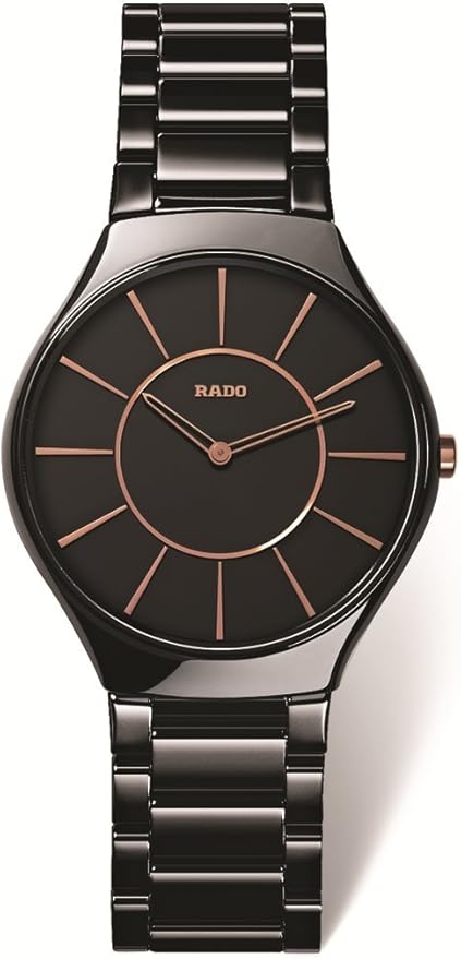 Amazon Com Rado Black Dial Ceramic Quartz Men S Watch R27741152 Watches