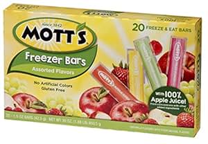 Amazon.com : Motts 100% Juice Freezer Bars, Fat Free, Assorted Flavors 20 1.5 oz bars per Amazon.com : Motts 100% Juice Freezer Bars, Fat Free, Assorted Flavors 20 1.5 oz bars per