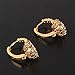 GULICX Attractive White CZ Clear Zircon Yellow Gold Tone Lady Stunning Bridal Hoop Earring