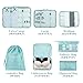 Packing Cubes for Travel - Waterproof Travel Luggage Organizer Multi-functional Clothing Sorting Storage Bag Foldable Suitcase Set with Laundry Bag and Toiletry Bag (7Pcs)