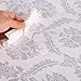 SICOHOME Wallpaper,11 Yard Damask Silver Peel and Stick Wallpaper