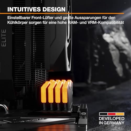be quiet! Dark Rock Elite Luftkühler, 2x Silent Wings 135mm PWM Lüfter, Speed Switch mit 2 Modi, Hochleistungs-Heatpipes, Frontlüfter-Montagesystem, erhöhte RAM-Kompatibilität, ARGB LEDs, BK037 thumbnail 2