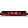 CROSSDESIGN LED 3rd Brake Light Compatible with 1999-2015 Ford F250 F350 F450 F550 Super Duty Red Lens Chrome Housing High Mount Stop Cargo Tail Lamps