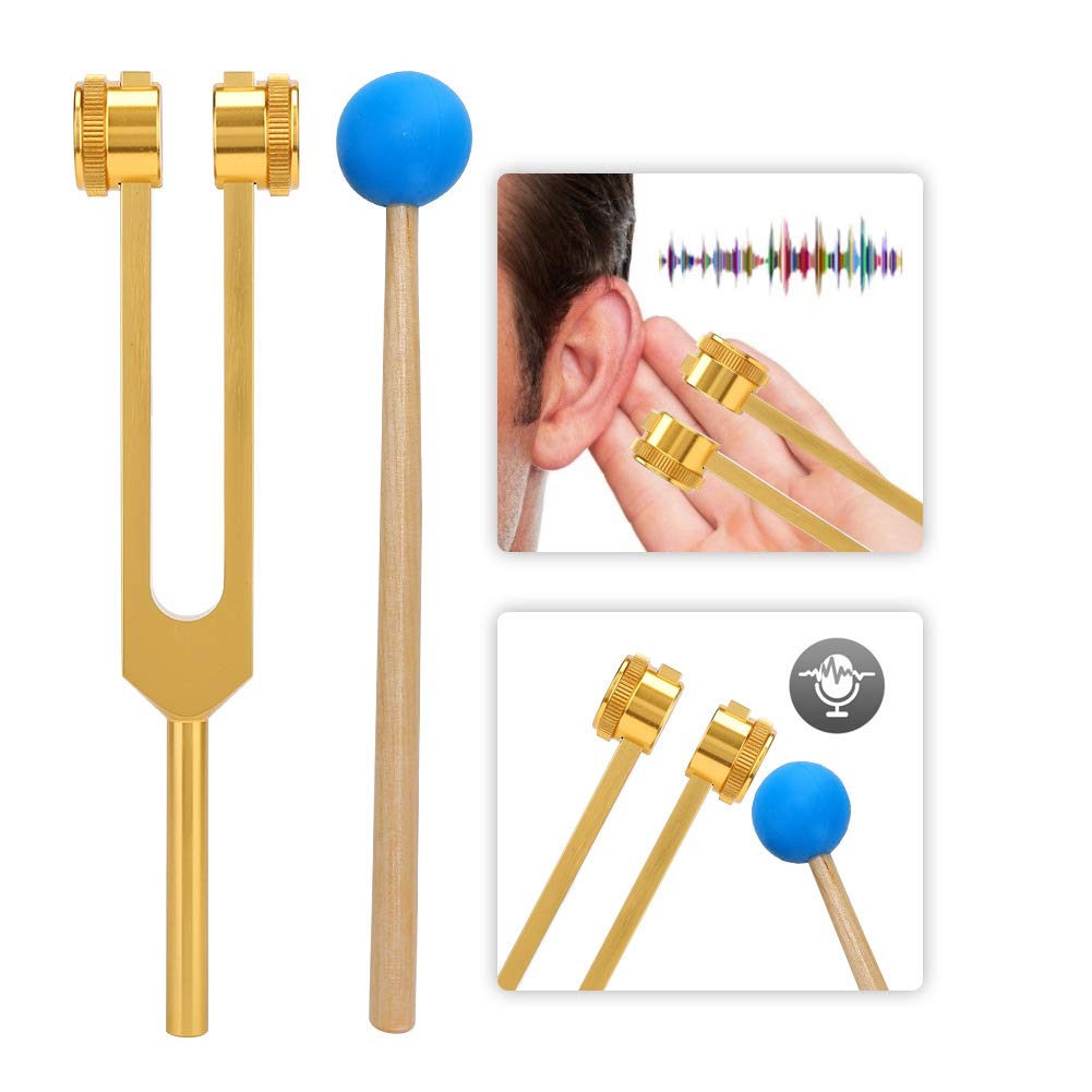 Yinhing Tuning Fork, 272.2HZ Aluminum Alloy Tuning Fork with Hammer and Soft Storage Bag, Care Tool for Release Pressure