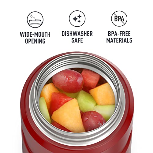 THERMOS Stainless King VacuumInsulated Food Jar, 24 Ounce, Rustic Red