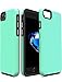 TOZO for iPhone 7 Case / iPhone 8 Case, ARMOR Series Football Pattern Texture Soft Touch Anti-Slip Grip [Shock Proof] Ultra Rugged Dual Layer Protect Case [Black+Green]