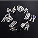 MICG 6pcs Transparent Lock View of Both End Practice 7Pin Pick Training Door Lock Skill 2Keys Set For Beginner