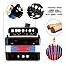 NASUM Accordion Kid's Accordion,Toy Accordion,Solo and Ensemble Instrument,Musical Instrument for Early Childhood Teaching,Ten Keys,Black