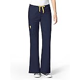 WonderWink Women's Scrubs Romeo Six-Pocket Flare Leg Pant - XS-5XL, 6 Pockets, Elastic Waistband with Convertible Drawstring