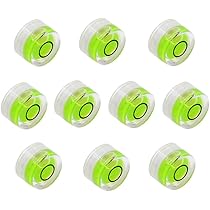 6-Pack Circular Bubble Levels - Domed Multi-Directional Spirit Levels With Mounting Screws