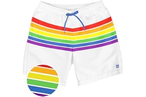 Tipsy Elves Men's Swim Trunks 7 Inch Inseam Classic Fit with Mesh Liner - Quick-Dry Funny Swimwear Bathing Suit