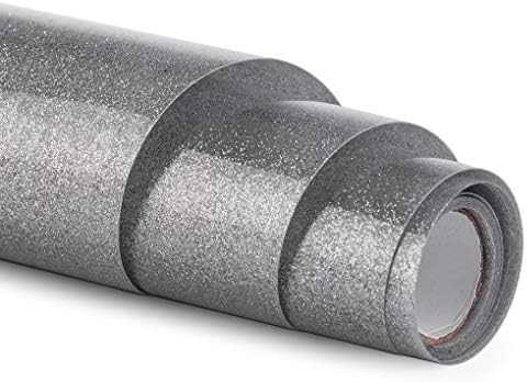 Glitter HTV vinyl - 12" x 5ft HenPisen PU Heat Transfer Vinyl roll, Iron On Vinyl for Cricut & Silhouette Cameo Easy to Cut & Weed, Durable,Vibrant Color Design for T-Shirt and Other Textiles(Sliver)