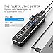 Powered USB Hub 3.0, atolla Aluminum 8-Port USB Hub with 4 USB 3.0 Data Ports and 4 USB Smart Charging Ports, USB Splitter with 12V/2.5A Power Adapter and Individual On/Off Switches