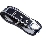 Real Carbon Fiber Smart Remote Keyless Key Fob Cover for Porsche Panamera Macan Cayenne Taycan Cayman Boster Panamera Targa Turbo 911 718 4 S