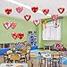 40 Pieces Valentines Hearts Cut-Outs with Glue Point Dots for Bulletin Board Classroom Decoration School Happy Valentines Day Wedding Anniversary Party Supplies, 5.9 x 5.9 Inch