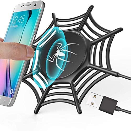 GreatCool Anti-slip Spider Net Wireless Charger Qi 10W Fast Car Charging Pad Stand Compatible with Apple iPhone XS Max Xr X 8 Plus, Samsung Galaxy S9 S8 Plus S7 S6 Edge Note 9,Mate 20 Pro and More