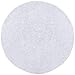 Shagadelic Chenille Twist Round Rug, 3 by 3-Feet, White
