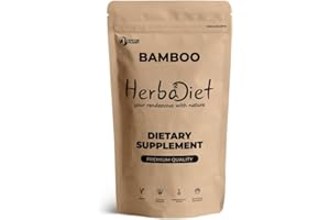 Herbadiet Bamboo Extract Powder | Supports Healthy Skin, Hair & Nails | Natural Hair Supplement with 70% Silica (50 gram / 1.76 oz)