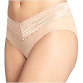 Warner's Women's No Pinching. No Problems. Hipster with Lace Panty, 5609J, Toasted Almond, L
