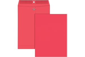 Quality Park Clasp Envelopes, 9 X 12-Inch, Red, Pack of 10 (38734)