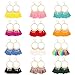 12 Pairs Hoop Tassel Earrings for Women & Girls by JieyueJewelry, Bohemian Fan Tassel Drop Earrings Fish Hook Dangle Earrings Statement Earrings (Style-1)