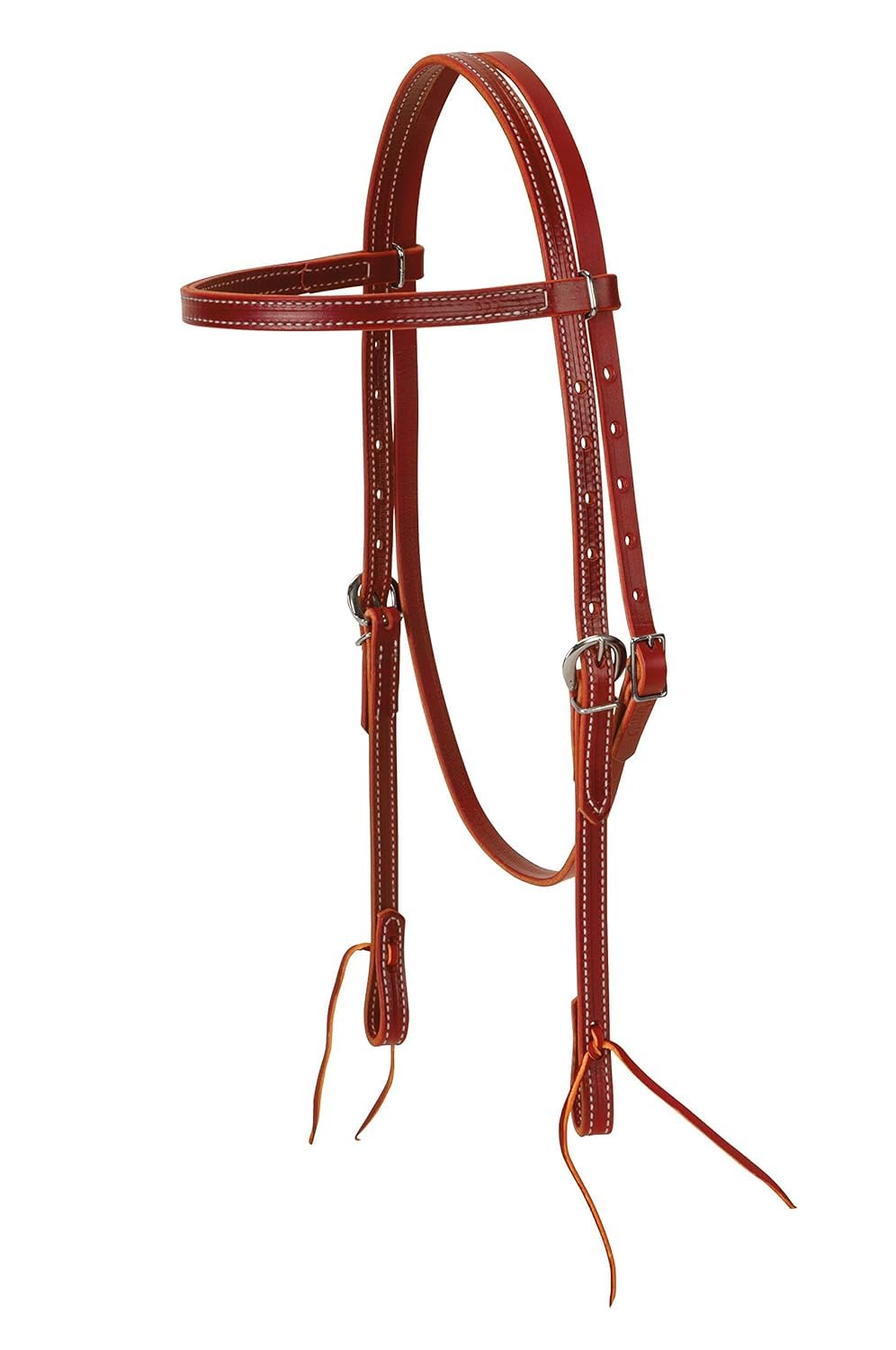 Weaver Leather Latigo Leather Browband Headstall,Burgundy — image 1