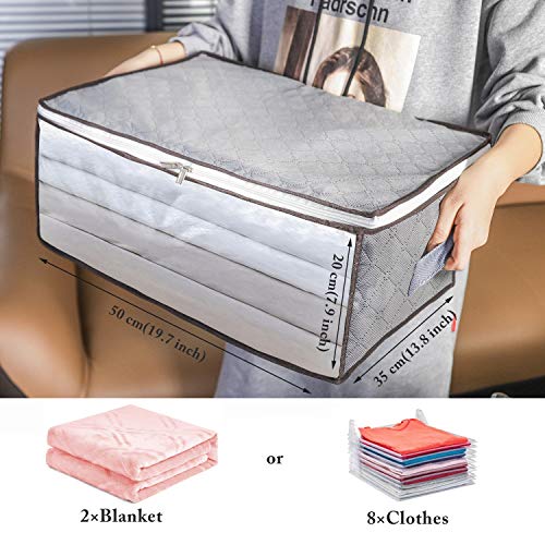 image for MOLOVA Foldable Closet Organizer Clothing Storage Bag Box with Clear W
