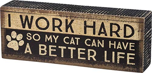 Primitives by Kathy 33888 Rustic-Inspired Distressed Box Sign, 8 x 3-Inches, Ca…